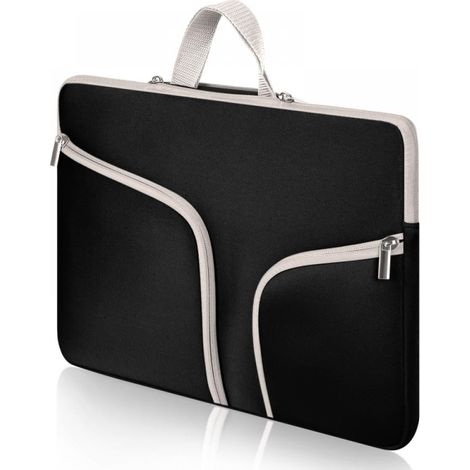 Housse de protection ordinateur portable 11-16 pouces, sacoche de transport rembourrée pour MacBook Dell HP Lenovo, étui rigide 14-15 pouces avec fermeture éclair (1/4)
