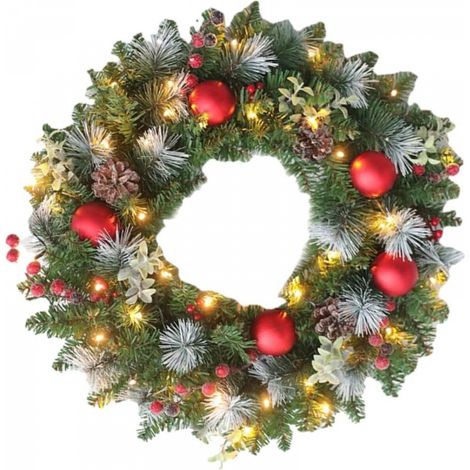 pcs Couronne de Noël Cercle de vigne de Noël Décoration murale Décoration de la maison Décoration de cheminée Couronne de Noël Accessoires de paysage Guirlande Pe Home (1/5)