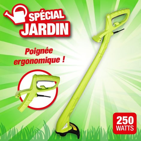 Coupe-bordure électrique filaire 250W – Système 'tap and go' – Coupe nette sans éclat – Pour terrains accidentés – Kinzo (1/4)
