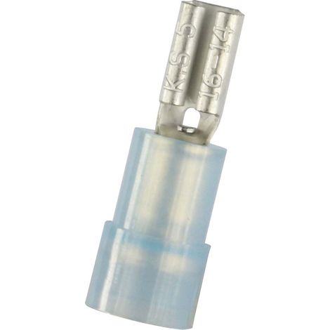 Cosse faston RS PRO, 16 14 AWG, Isolé, Bleu ( Prix pour Sachet de 50 )