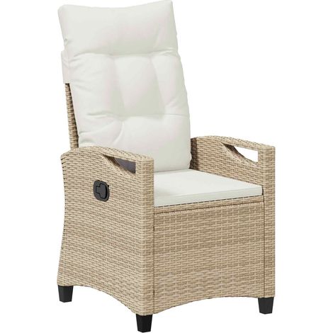 Maison Exclusive - Verstellbarer Gartenstuhl Beige und Creme 56 x