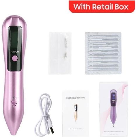 Stylo Plasma LCD pour Enlever les Tatouages et les Taches de Rousseur - AIHONTAI - Couleur Rose (1/4)