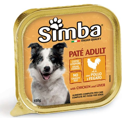 CIBO CANE MONGE SIMBA 300 G PATE VSC POLLO FEGAT - 18 pezzi