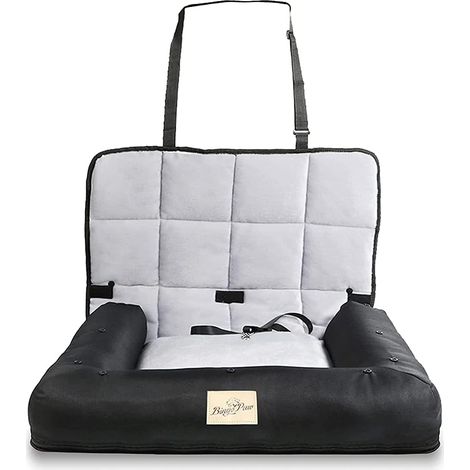 BingoPaw Seggiolino Auto per Cani per Taglia Media 30 kg Impermeabile, Con Guinzaglio Sicurezza