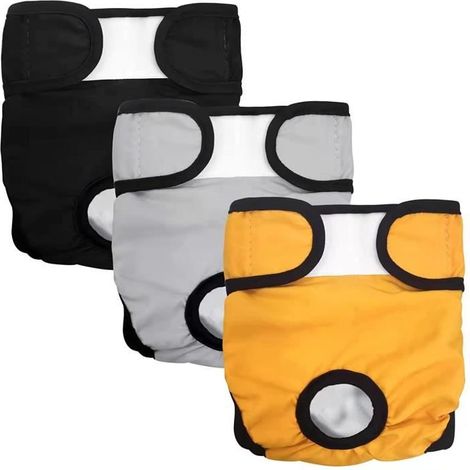 Couches pour Chien - Non spécifié - Lot de 3 - Lavables - Confortables - Imperméables (1/2)