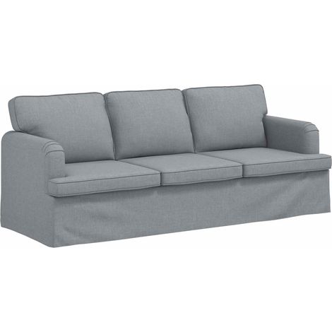 Canapé Gris clair 201 x 80 x 85 cm tissu (1/5)