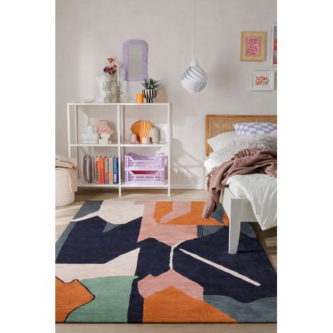 Tapis design Avant-GardeLayers - Designertapis  - 180x120cm, Rectangular - 100% Laine vierge - Tufté main - Multicolore