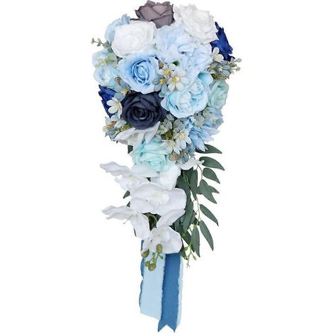 Bouquets de mariée en roses de soie, bouquets de demoiselles d'honneur, mains tenant des fleurs (1/4)