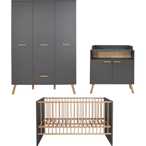 MatsBaby Ensemble de meubles chambre de bébé, gris. (1/4)