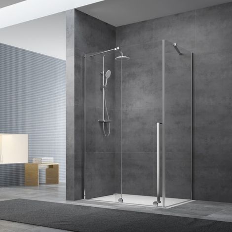 Walk-In Xmotion Seitenwand für Duschtür 87,5 cm, Klarglas, Chrom (SATWIXMSTENA90CR)