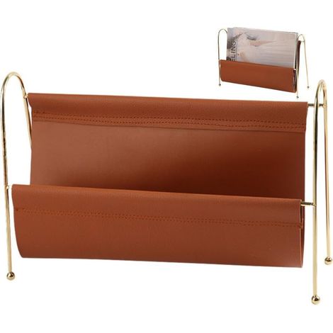 Porte-revues tissé multifonction, présentoir livres/magazines, étagère sur pied (1/2)