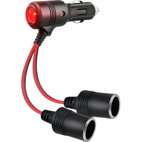 Rallonge allume-cigare 12V-24V (répartiteur 1 vers 2) – Convient aux voitures, camions, bateaux et motos. (1/5)