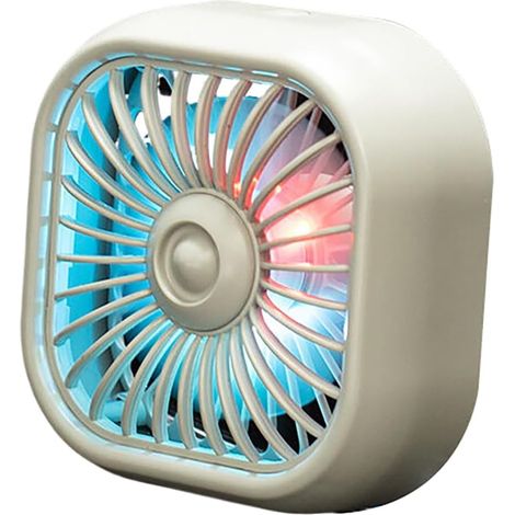 Ventilador, luz ambiental USB para coche, ventilador pequeño, ventilador con clip para salida de aire acondicionado (1/4)