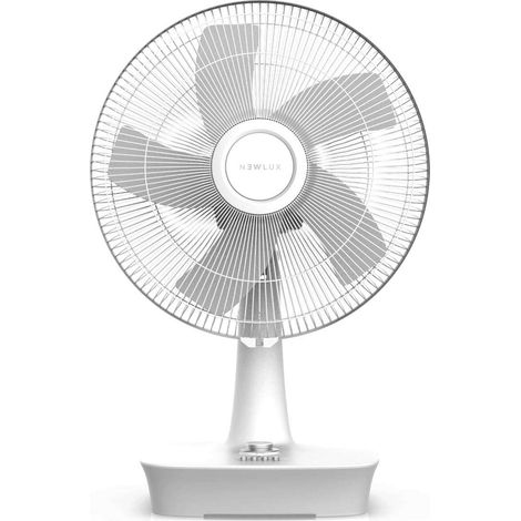 Newlux Ventilador de Sobremesa Blanco Desk W500 5 Aspas (Ø 40cm)