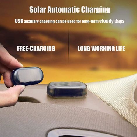 Gyrophare Solaire - Alarme Lumineuse Pour Voiture - Détecteur De Luminosité Automatique - Usage Extérieur Et Intérieur - 1 Pièce (1/5)