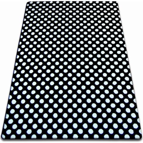 Alfombra SKETCH - F764 negro/crema- Puntos white 160x220 cm