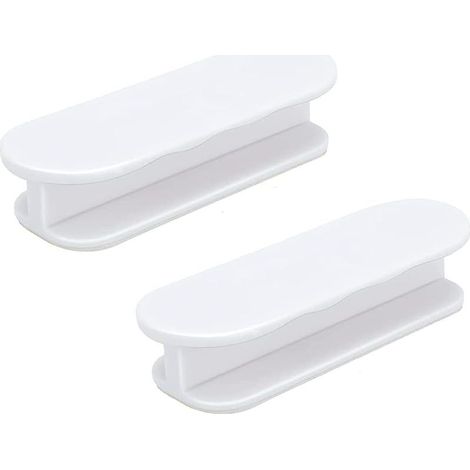 CYRILL - Confezione da 2 maniglie per porte da balcone, maniglie per porte, maniglie per porte autoadesive, senza sforzo, maniglie per armadietti, maniglie per mobili in plastica (1/5)