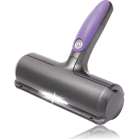 Rouleau de nettoyage pour poils d'animaux réutilisable, rouleau sonique multi-surfaces avec lumière LED, épilateur autonettoyant pour poils de chien et de chat (1/5)