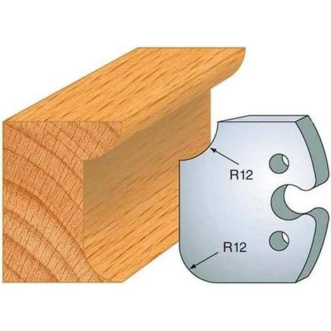 Jeu de 2 Contre-fers Profilés Acier HT 48 x 5,3 mm - N°206 Congé 1/4 de rond 12 mm - NE COUPE PAS car Contre-fers - Diamwood