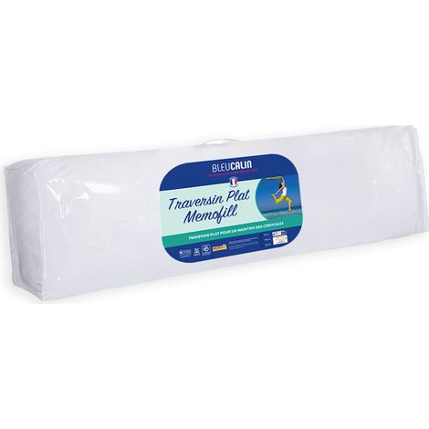 Bleu Câlin Cuscino alla Francese Piatto Memoria di Forma Bianco 140 x 40 cm TMFW140 (1/4)
