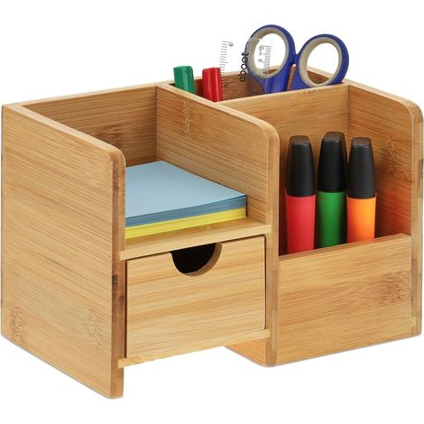 Organización de escritorio en bambú