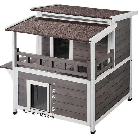 Maison pour chats, résistant aux intempéries, à deux étages (1/5)