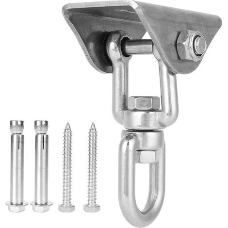 Hamac rotatif en acier inoxydable, crochet de suspension, plaque fixe, Kit de chaise suspendue, accessoire (1/5)