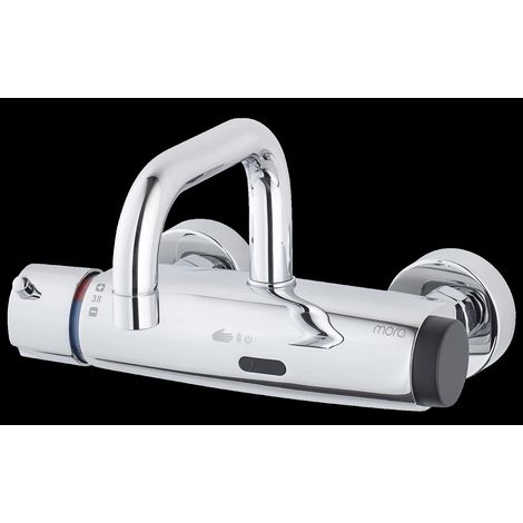 MORA tronic WMS, Clinic Waschtischarmatur, Wandthermostat Batteriebetrieb (1/3)