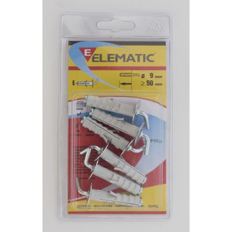 cf 6 ancrages A lA matiques ENP / GC Bouchon de fixation universel en nylon 9x50 mm