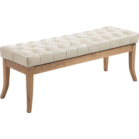 Sitzbank Ramses Kunstleder antik-hell creme 120 cm