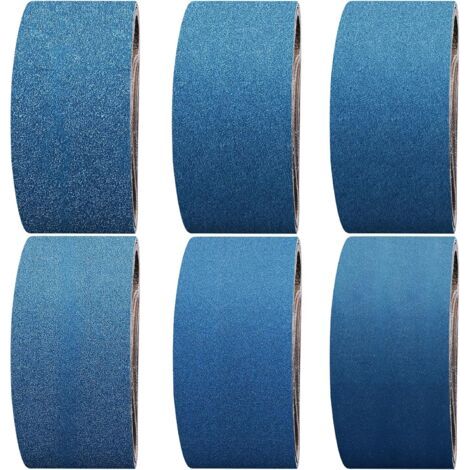 Sollbry 12PCS Bandes abrasives, Groupe de bandes abrasives,bande abrasive 4x40/ 60/80grains pour ponceuse à bande,Utilisé pour l'ébauche,le décapage de peinture et le polissage (100 x610 mm) (1/4)