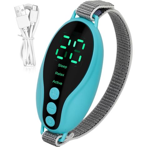 Dispositivo para conciliar el sueño, instrumento para dormir, 2 configuraciones, 20 niveles de intensidad, ayuda para dormir que relaja el cuerpo, reduce el estrés y alivia las migrañas. (1/5)