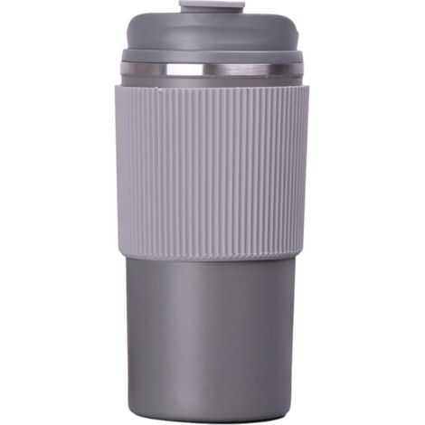 450-ml-Isolierbecher – Tragbarer Isolierbecher für Kaffee – Auslaufsicherer Reisebecher mit Deckel – Doppelwandiger Becher für Kaffee, Tee und Heißgetränke – Wiederverwendbarer Reisebecher für Auto, B (1/5)