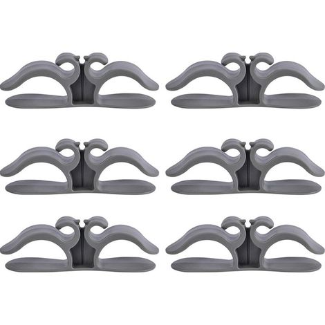 Organizzatore di cavi da cucina, 9,6 x 3 cm, piccolo avvolgicavo multifunzionale per elettrodomestici da cucina, grigio, 6 pezzi. (1/5)