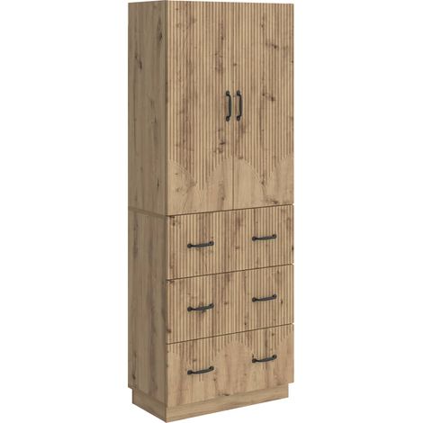 Schrankset 2 pcs Artisan-Eiche 66 x 34,5 x 87 cm Holzwerkstoff vidaXL