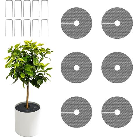 6 Pièces 20 CM Grille de Protection pour Pot Fleurs 10 Clous Fixation Grille Découpable Protector Pots Fleurs Protéger Chats Chiens (1/5)