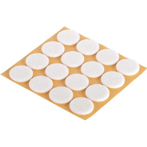 Almohadilla De Fieltro De 22 Mm Blanco - 16 Unidades
