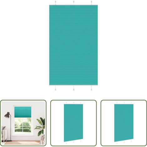 Fensterrollos -  Plissee Petrolgrün 115x200 cm Stoffbreite 114,4 cm Polyester (1/5)