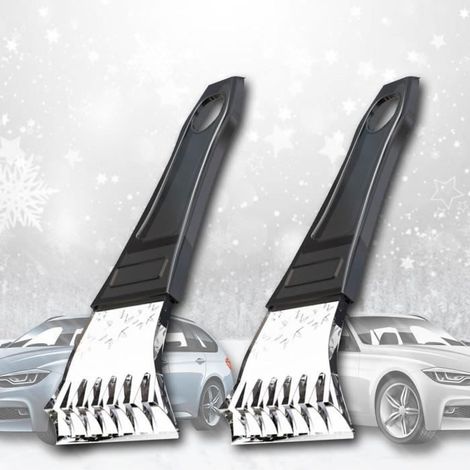 Grattoir Pare Brise Voiture, 2Pcs Neige Gratte Pare Brise, Gratte-Glace Pare Brise Vitres, Neige Gratte Pare Brise Voiture Raclette (1/4)