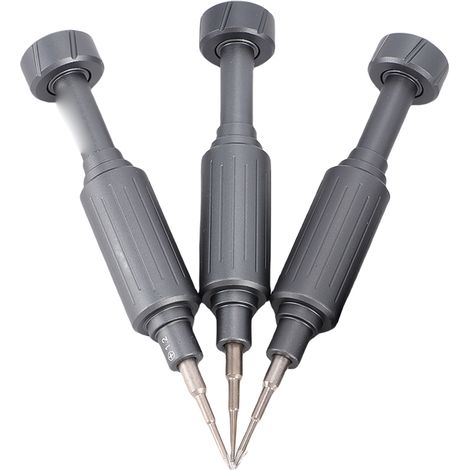 Lot de 3 tournevis precision 0.6mm Y trioile 0.8mm pentale 1.2mm cruciforme pour reparation appareils electroniques roulement silencieux (1/5)