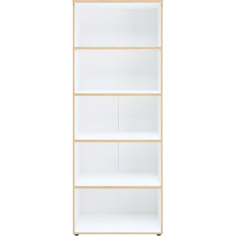 Aktenregal, 75cm breit, weiß mit Eiche, MANRESA-36 (1/5)