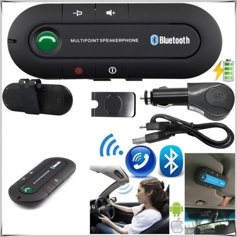 Bluetooth multipoints sans-fil mains libres voiture Kit mains libres pour iPhone mobile (1/3)
