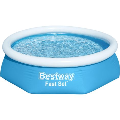 Bestway Piscine gonflable ronde Bestway Fast Set 244 x 61 cm bleu