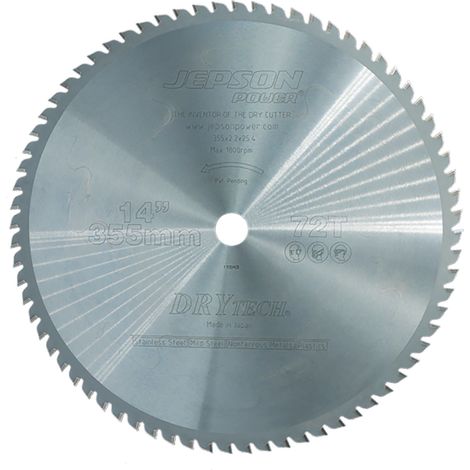 Lama per sega circolare in metallo 355/72Z D.355mm B.2.2mm foro HM D.25.4mm Z.72 JEPSON (1/2)