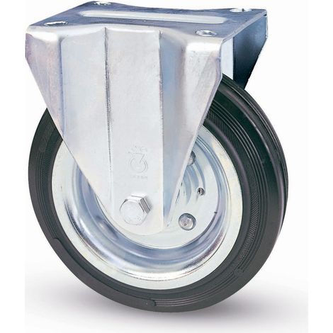 RUOTA INDUSTRIALE D 100 MM GOMMA 80/A PIASTRA FIS- AVO- 1,0 pz