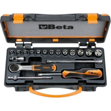 Clé à douille et jeu d'accessoires 1/4 beta 900/c13-5 - 18