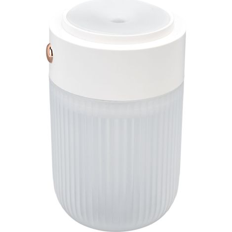 Mini-Luftbefeuchter 250 ml USB weiß mit mehrfarbigen LED-Leuchten, für Auto und Büro, wiederaufladbarer tragbarer Nebelventilator. (1/5)