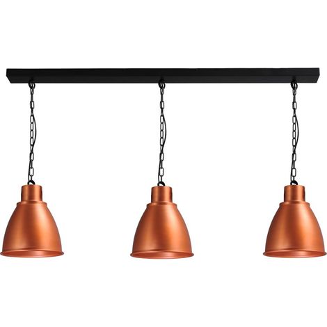 Lampe de salle à manger Industria 3x27 cuivre rouge avec du noir - 2007-55-55-K-130-3 (1/3)