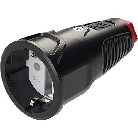 PCE 2510-SR ATTELAGE CONTACT DE PROTECTION CAOUTCHOUC THERMOPLASTIQUE 250V NOIR, ROUGE IP20