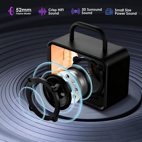 Altoparlante Bluetooth portatile con illuminazione RGB, mini altoparlante wireless con suono stereo e bassi profondi e potenti, design compatto per Z (1/2)